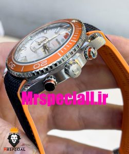 ساعت امگا سیمستر مردانه کرنوگراف بند برزنتی صفحه سفید OMEGA Seamaster 020787