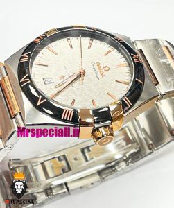 ساعت امگا مردانه مدل کانسلیشن دو رنگ رزگلد صفحه سفید OMEGA Constllation Co-Axial 021446 