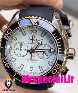 ساعت امگا سیمستر مردانه کرنوگراف بند چرم صفحه سفید OMEGA Seamaster 020786 