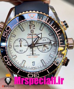 ساعت امگا سیمستر مردانه کرنوگراف بند چرم صفحه سفید OMEGA Seamaster 020786 