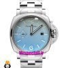ساعت پنرای مردانه اتوماتیک بند استیل صفحه ابی 021429 Panerai Luminor Due Pastello
