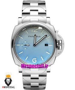 ساعت پنرای مردانه اتوماتیک بند استیل صفحه ابی 021429 Panerai Luminor Due Pastello