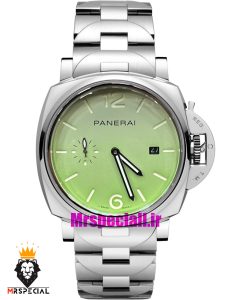 ساعت پنرای مردانه اتوماتیک بند استیل صفحه سبز 021430 Panerai Luminor Due Pastello