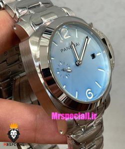 ساعت پنرای مردانه اتوماتیک بند استیل صفحه ابی 021429 Panerai Luminor Due Pastello 