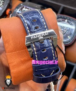 ساعت مردانه پنرای اتوماتیک بند چرم ابی صفحه ابی 021406 Panerai Luminor Radiomir 