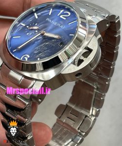 ساعت پنرای مردانه اتوماتیک بند استیل صفحه ابی 021431 Panerai Luminor Due Pastello 