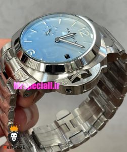 ساعت پنرای مردانه اتوماتیک بند استیل صفحه ابی 021429 Panerai Luminor Due Pastello 