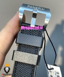 ساعت مردانه پنرای اتوماتیک بند رابر مشکی قرمز صفحه سفید 021404 Panerai Luminor Submersible 