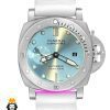 ساعت مردانه پنرای اتوماتیک بند رابر سفید صفحه تیفانی 021402 Panerai Luminor Submersible