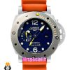 ساعت پنرای مردانه اتوماتیک بند رابر صفحه مشکی 0985 Panerai Luminor Submersible
