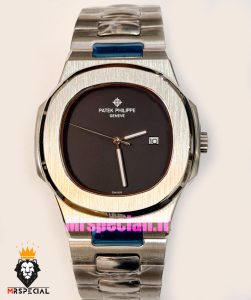 ساعت پتک فیلیپ مردانه ناتیلوس بند استیل صفحه مشکی Patek Philippe NUATILOS 021695 