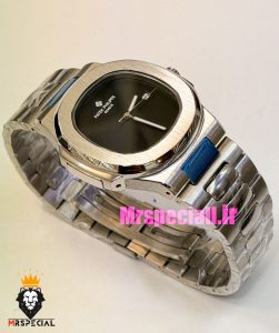 ساعت پتک فیلیپ مردانه ناتیلوس بند استیل صفحه مشکی Patek Philippe NUATILOS 021695 
