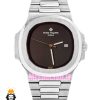 ساعت پتک فیلیپ مردانه ناتیلوس بند استیل صفحه مشکی Patek Philippe NUATILOS 021695