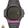 ساعت پتک فیلیپ مردانه ناتیلوس مشکی بند استیل صفحه مشکی Patek Philippe NUATILOS 021696