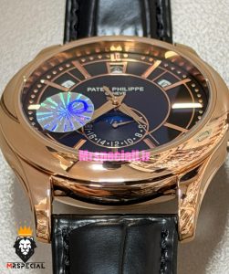 ساعت پتک فیلیپ مردانه دی دیت اتوماتیک رزگلد صفحه مشکی Patek Philippe Day date Moon Phase 021581
