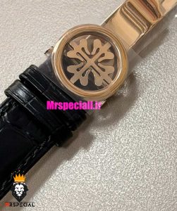 ساعت پتک فیلیپ مردانه دی دیت اتوماتیک رزگلد صفحه مشکی Patek Philippe Day date Moon Phase 021581