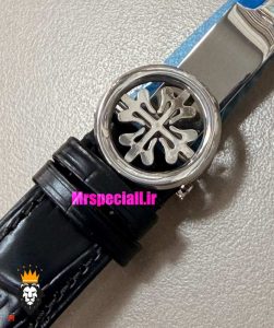 ساعت پتک فیلیپ مردانه دی دیت اتوماتیک چرم صفحه مشکی Patek Philippe Day date Moon Phase 021578