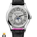 ساعت پتک فیلیپ مردانه دی دیت اتوماتیک چرم صفحه سفید Patek Philippe Day date Moon Phase 021579