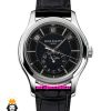 ساعت پتک فیلیپ مردانه دی دیت اتوماتیک چرم صفحه مشکی Patek Philippe Day date Moon Phase 021578