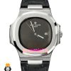 ساعت پتک فیلیپ مردانه مدل ناتیلوس بند چرم صفحه مشکی Patek Philippe NUATILOS 021595