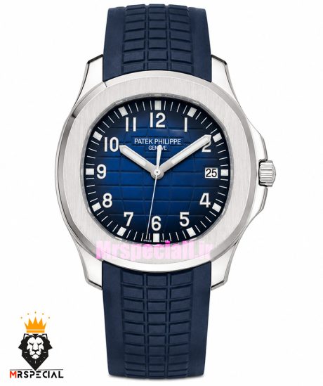 ساعت مردانه پتک فیلیپ اکوانات اتوماتیک بند رابر صفحه ابی 021658 Patek Philippe Aquanaut