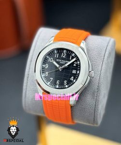 ساعت مردانه پتک فیلیپ اکوانات اتوماتیک بند رابر صفحه مشکی 021657 Patek Philippe Aquanaut