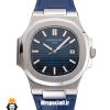 ساعت پتک فیلیپ مردانه مدل ناتیلوس اتوماتیک بند چرم ابی صفحه ابی Patek Philippe NUATILOS 021256