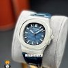 ساعت پتک فیلیپ مردانه مدل ناتیلوس اتوماتیک بند چرم ابی صفحه ابی Patek Philippe NUATILOS 021256