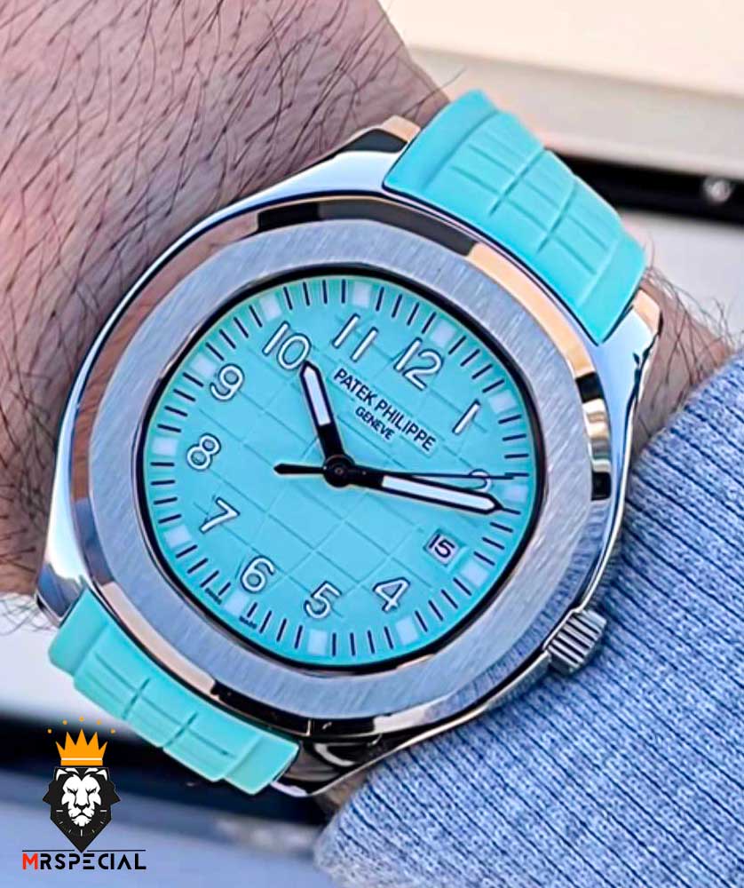 ساعت مچی مردانه پتک فیلیپ مدل اکوانات اتومات رابر صفحه تیفانی 0898 Patek Philippe Aquanaut