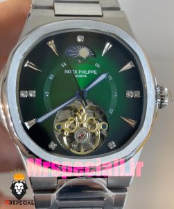 ساعت پتک فیلیپ مردانه مدل ناتیلوس اتومات استیل صفحه سبز Patek Philippe NUATILOS 020879