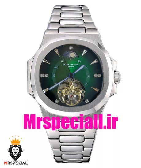 ساعت پتک فیلیپ مردانه مدل ناتیلوس اتومات استیل صفحه سبز Patek Philippe NUATILOS 020879