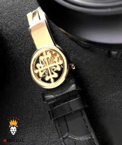 ساعت پتک فیلیپ مردانه اتوماتیک رزگلد بند چرم صفحه اسکلتون Patek Philippe 021723