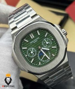 ساعت مردانه پتک فیلیپ ناتیلوس اتوماتیک استیل صفحه سبز Patek Philippe NUATILOS 01160