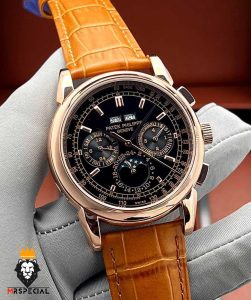 ساعت مردانه پتک فیلیپ اتوماتیک رزگلد صفحه مشکی Patek Philippe Perpetual Day Date 0995