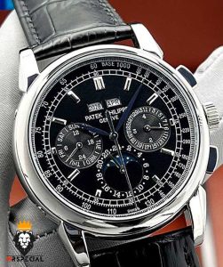 ساعت مردانه پتک فیلیپ دی دیت اتوماتیک بند چرم مشکی صفحه مشکی Patek Philippe Day Date 0998
