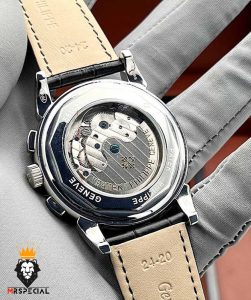 ساعت مردانه پتک فیلیپ دی دیت اتوماتیک بند چرم مشکی صفحه مشکی Patek Philippe Day Date 0998