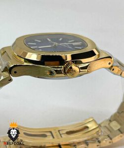 ساعت مچی مردانه پتک فیلیپ کوارتز طلایی صفحه ابی Patek Philippe NUATILOS 01212