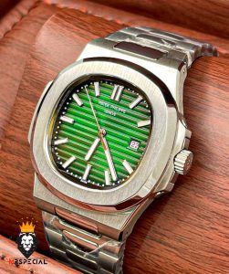 ساعت مچی مردانه پتک فیلیپ ناتیلوس کوارتز استیل صفحه سبز 4569 Patek Philippe nautilus
