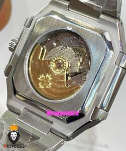 ساعت پتک فیلیپ مردانه اتوماتیک بند استیل صفحه مشکی Patek Philippe CUBITUS 021336