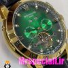 ساعت پتک فیلیپ مردانه بند چرم توربیلون اتوماتیک طلایی صفحه سبز Patek Philippe 020812