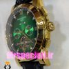 ساعت پتک فیلیپ مردانه بند چرم توربیلون اتوماتیک طلایی صفحه سبز Patek Philippe 020812