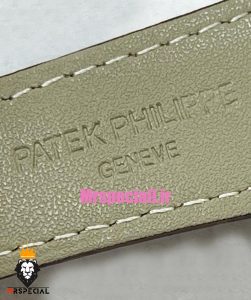 ساعت پتک فیلیپ ناتیلوس مردانه اتوماتیک رزگلد بند چرم قهوه ای صفحه طوسی Patek Philippe NUATILOS 021383