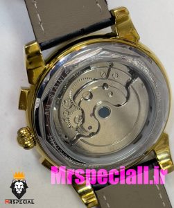 ساعت پتک فیلیپ مردانه بند چرم توربیلون اتوماتیک رزگلد صفحه طوسی Patek Philippe 020811