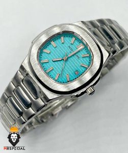 ساعت زنانه پتک فیلیپ ناتیلوس کوارتز استیل صفحه تیفانی Patek Philippe NUATILOS 01129