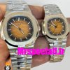 ساعت ست پتک فیلیپ ناتیلوس کوارتز استیل صفحه نارنجی مشکی Patek Philippe NUATILOS 020754