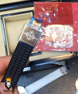 ساعت مچی زنانه پتک فیلیپ اکوانات رزگلد قاب نگین بند رابر مشکی 01742 Patek Philippe Aquanaut