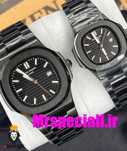 ساعت ست پتک فیلیپ ناتیلوس کوارتز مشکی صفحه مشکی Patek Philippe NUATILOS 020740