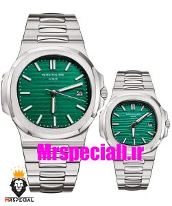 ساعت ست پتک فیلیپ ناتیلوس کوارتز استیل صفحه سبز Patek Philippe NUATILOS 020738 