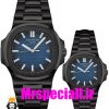 ساعت ست پتک فیلیپ ناتیلوس کوارتز مشکی صفحه ابی Patek Philippe NUATILOS 020739