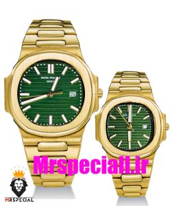 ساعت ست پتک فیلیپ ناتیلوس کوارتز طلایی صفحه سبز Patek Philippe NUATILOS 020741